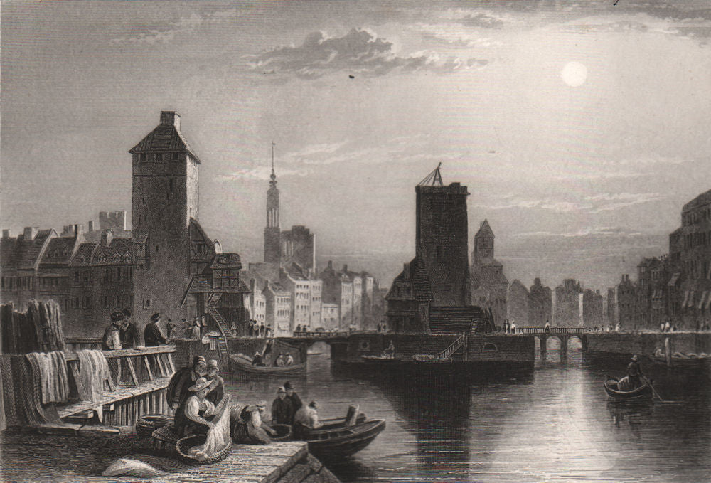 PETITE FRANCE, I'Ill & Pont Couverts, STRASBOURG from Barrage Vauban 1855